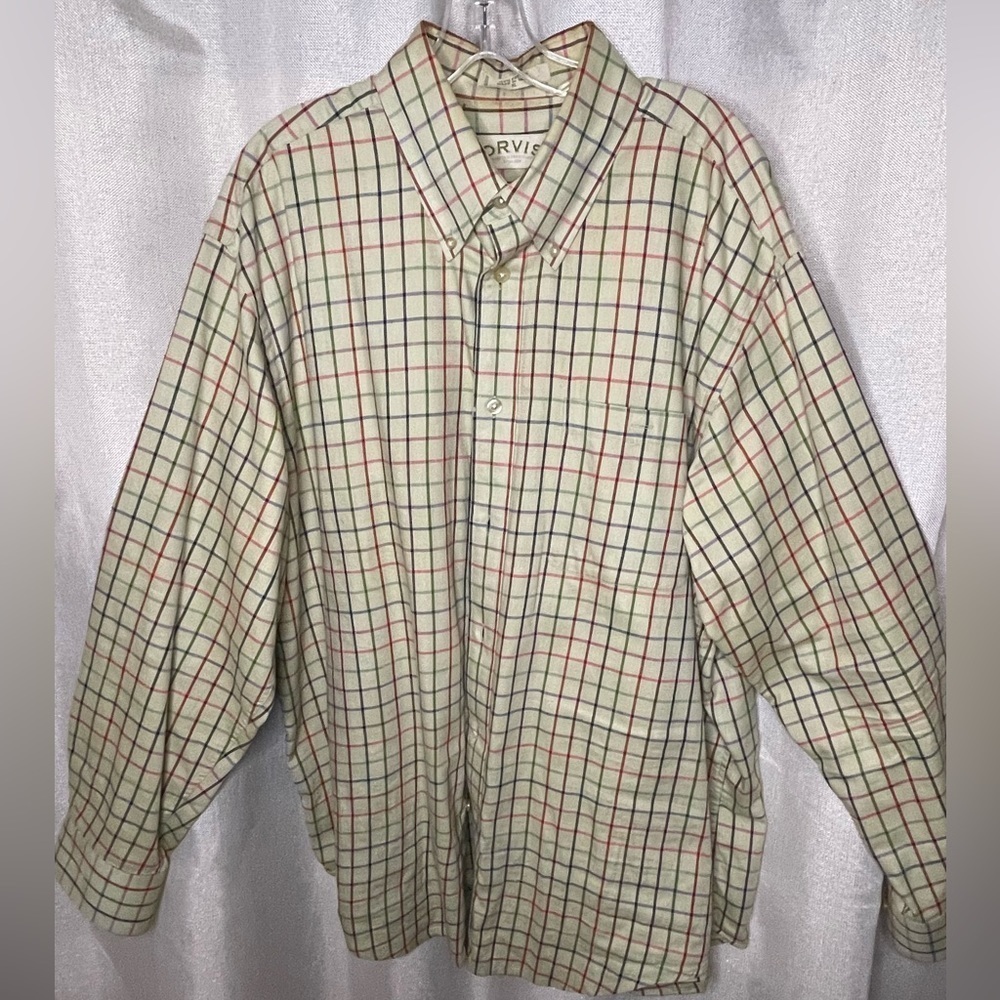 Orvis Shirt Mens XL Plaid Long Sleeve Button Down Fishing shirt‌‌‌‌‌‌‌‌‌